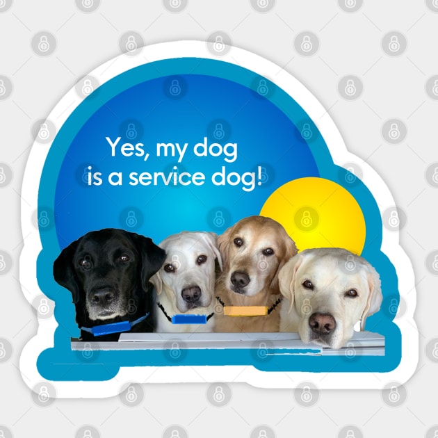 Yes My dog is a Service Dog Sticker by B C Designs